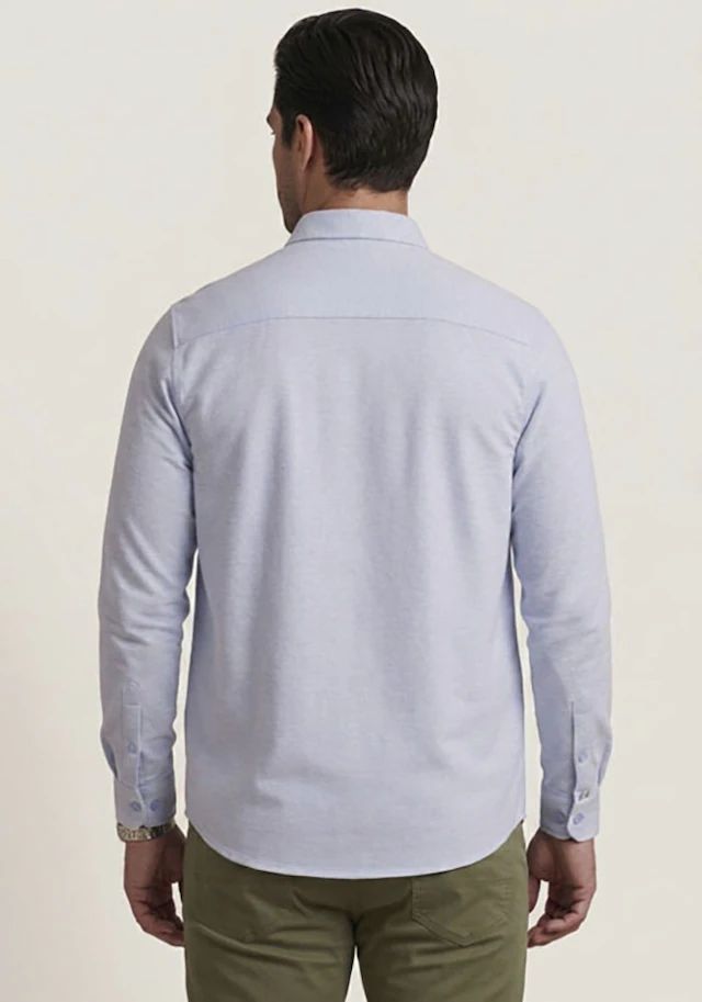 Man's World Plus Langarmhemd »aus softem Baumwoll-Jersey« Regular Fit, Maximaler Komfort, zeitloser Hemdenstil