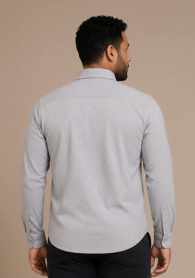 Man's World Plus Langarmhemd »aus softem Baumwoll-Jersey« Regular Fit, Maximaler Komfort, zeitloser Hemdenstil
