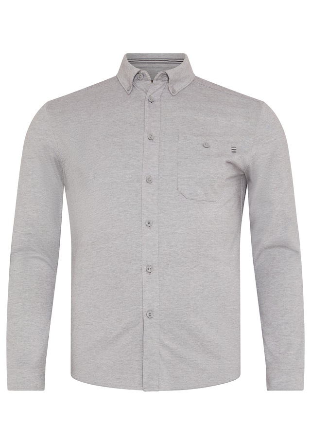 Man's World Plus Langarmhemd »aus softem Baumwoll-Jersey« Regular Fit, Maximaler Komfort, zeitloser Hemdenstil