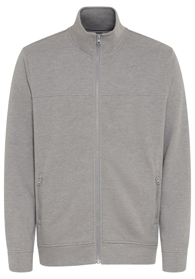 Man's World Sweatjacke mit hochschließendem Kragen, markante Querteilungsnaht