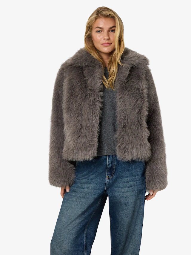 Noisy may Fellimitatjacke »NMEVIE L/S FUR JACKET NOOS« Polyester