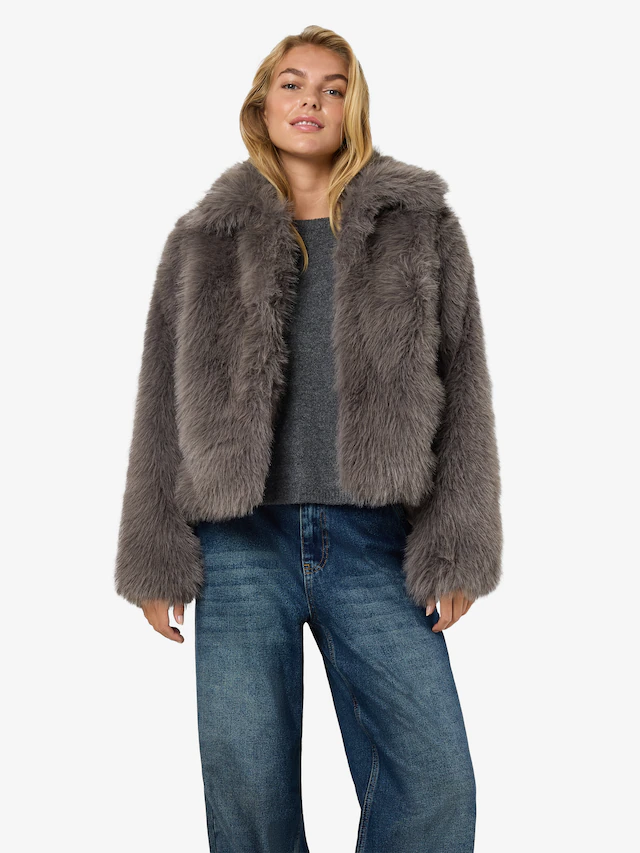 Noisy may Fellimitatjacke »NMEVIE L/S FUR JACKET NOOS« Polyester