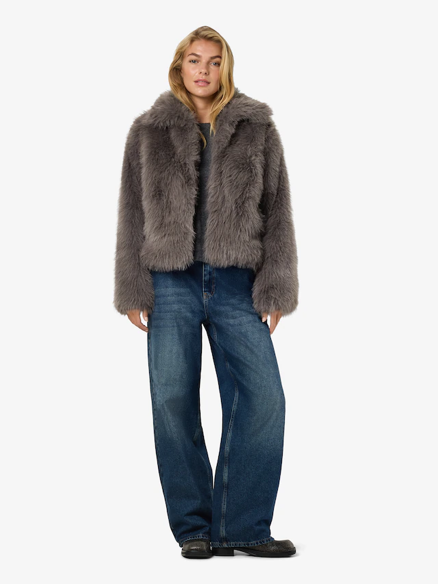 Noisy may Fellimitatjacke »NMEVIE L/S FUR JACKET NOOS« Polyester
