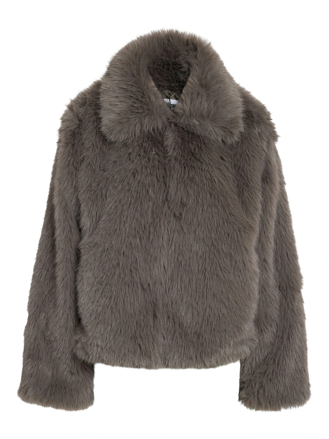 Noisy may Fellimitatjacke »NMEVIE L/S FUR JACKET NOOS« Polyester