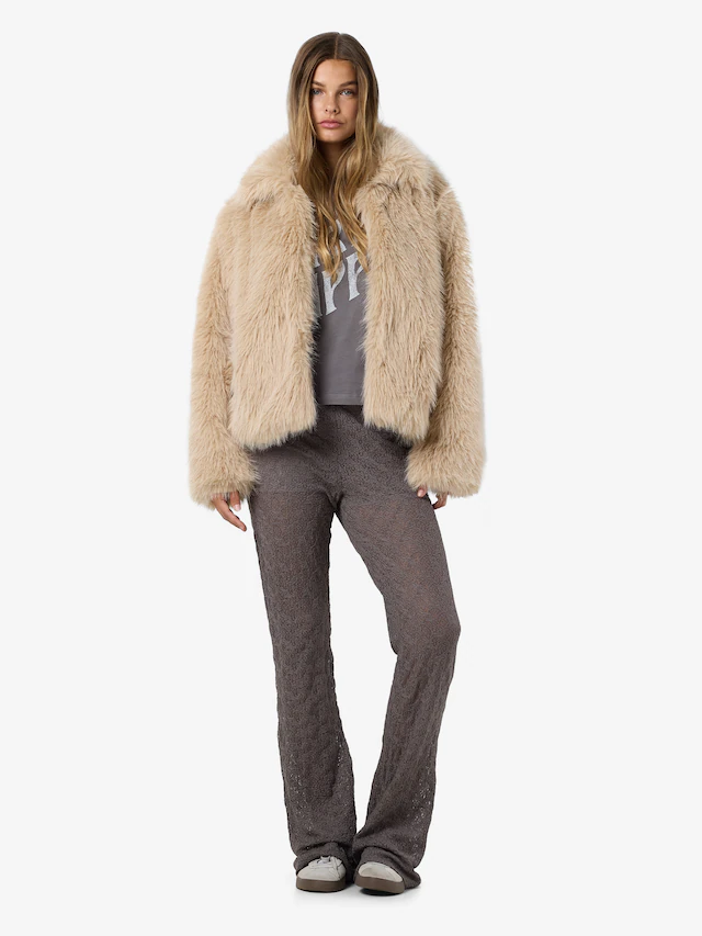 Noisy may Fellimitatjacke »NMEVIE L/S FUR JACKET NOOS« Polyester