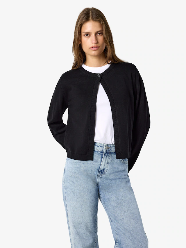 Noisy may Strickjacke »NMMAYSA L/S O-NECK KNIT CARDIGAN NOOS« Baumwollmischung, regular fit
