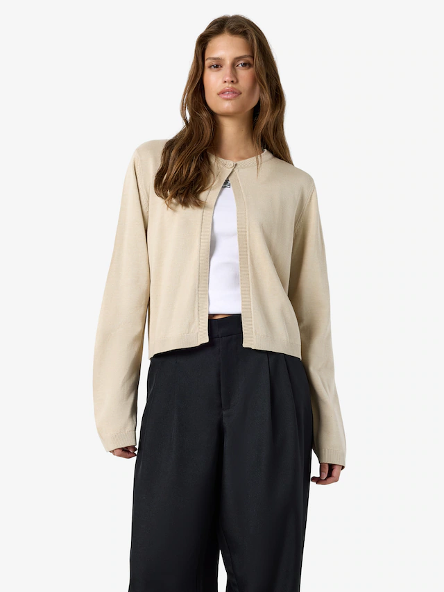 Noisy may Strickjacke »NMMAYSA L/S O-NECK KNIT CARDIGAN NOOS« Baumwollmischung, regular fit
