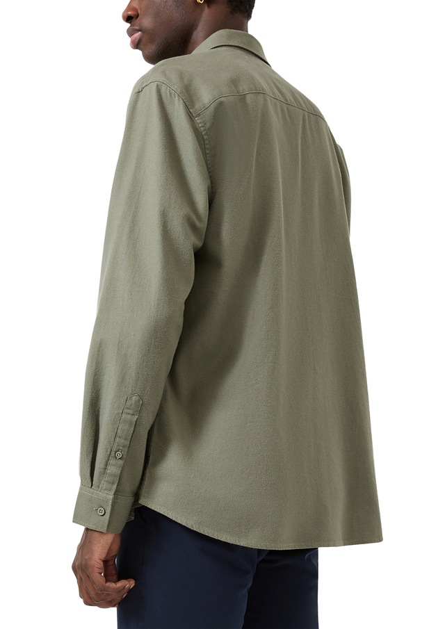 QS Flanellhemd Button-down-Kragen, Regular fit