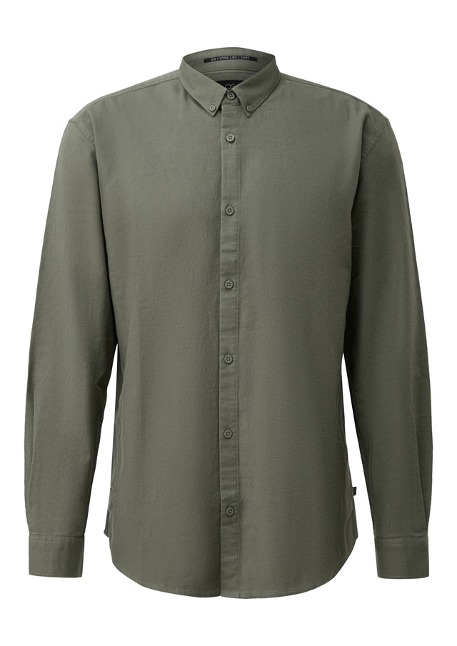 QS Flanellhemd Button-down-Kragen, Regular fit