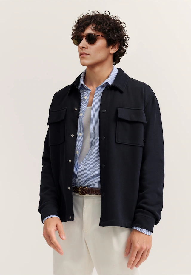 bugatti Sweatjacke »Modern Fit« mit Druckknöpfen