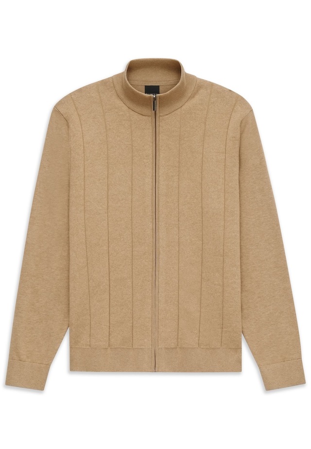 bugatti Strickjacke »Regular Fit« mit Streifen in 3D-Optik
