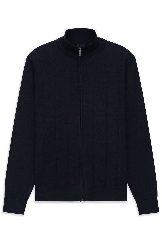 bugatti Strickjacke »Regular Fit« mit Streifen in 3D-Optik