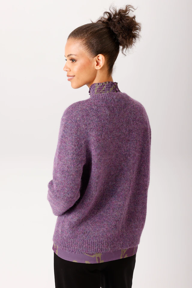 Aniston CASUAL Strickjacke aus bunt meliertem, flauschig weichem Garn - NEUE KOLLEKTION