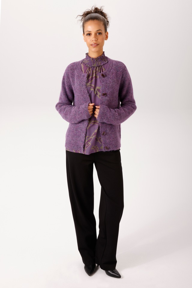 Aniston CASUAL Strickjacke aus bunt meliertem, flauschig weichem Garn - NEUE KOLLEKTION