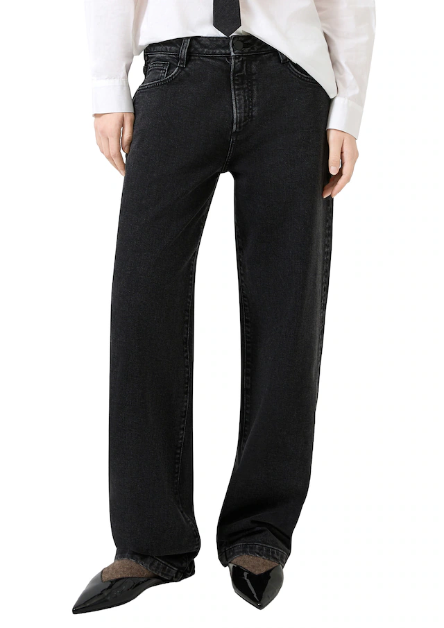 QS 5-Pocket-Hose Barrel Leg Jeans mit Stretch