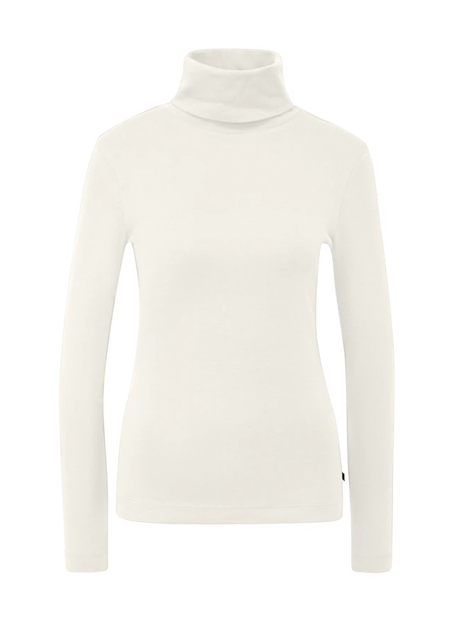 QS Rollkragenshirt Langarmshirt mit Rolli / Baumwolle