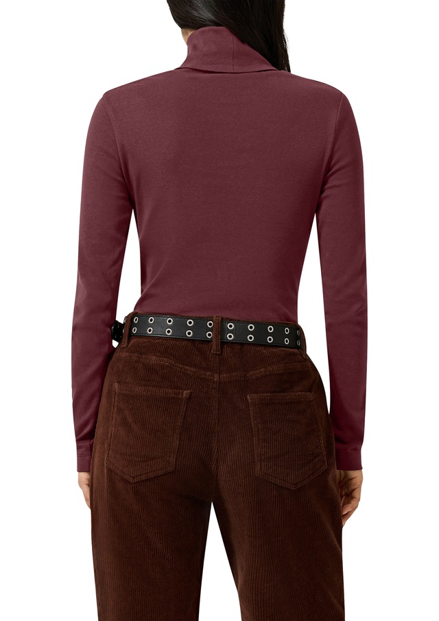 QS Rollkragenshirt Langarmshirt mit Rolli / Baumwolle