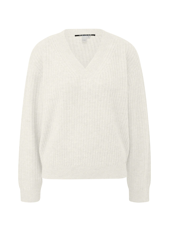 QS Strickpullover Winterpullover mit V-Ausschnitt