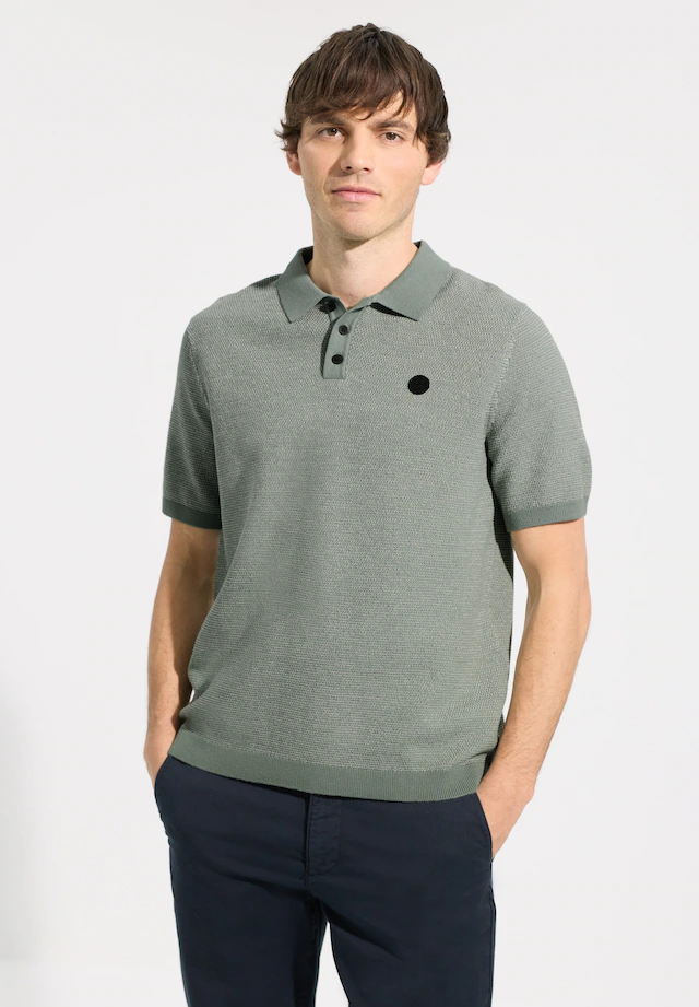 STREET ONE MEN Kurzarmpullover im soften Baumwoll-Mix