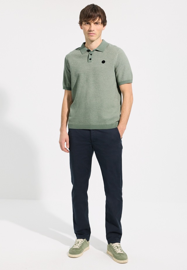 STREET ONE MEN Kurzarmpullover im soften Baumwoll-Mix