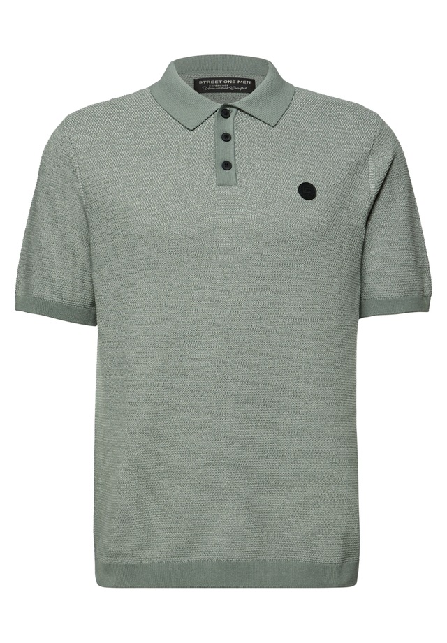 STREET ONE MEN Kurzarmpullover im soften Baumwoll-Mix
