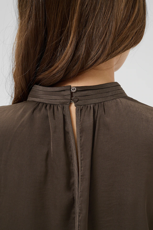 Saint Tropez Kurzarmbluse »AileenSZ Flared Blouse« Kunstfaser, Regular fit