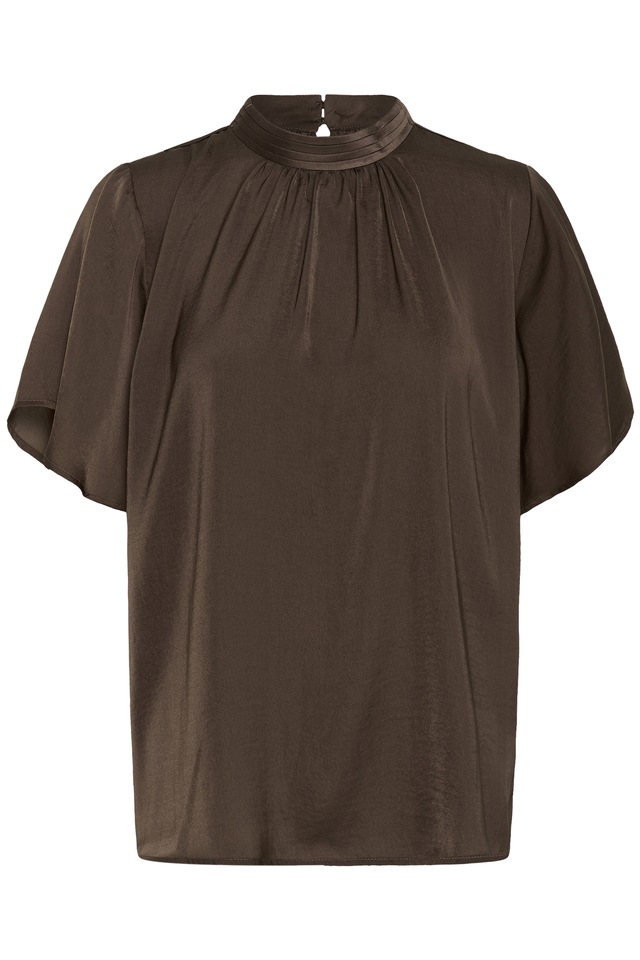 Saint Tropez Kurzarmbluse »AileenSZ Flared Blouse« Kunstfaser, Regular fit