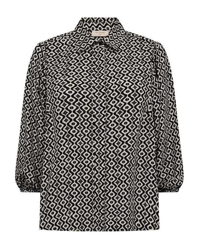 FREEQUENT Druckbluse »FQADNEY-SHIRT« gemustert mit 3/4- Ballonärmel