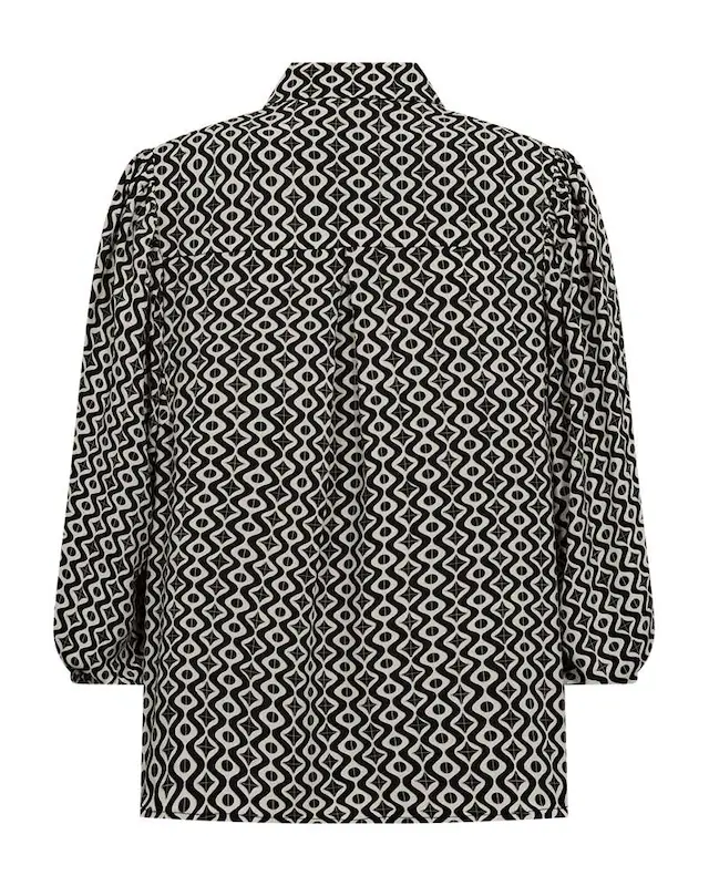 FREEQUENT Druckbluse »FQADNEY-SHIRT« gemustert mit 3/4- Ballonärmel