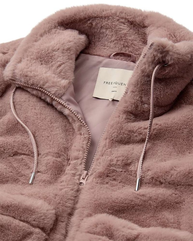 FREEQUENT Fellimitatjacke »FQFONY-WAISTCOAT« ohne Kapuze Teddyweste mit Reißverschluss