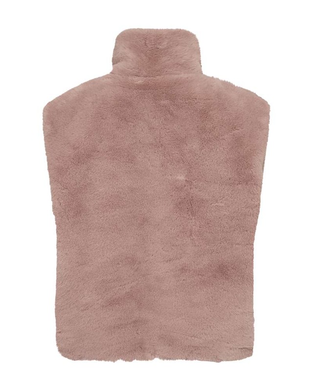 FREEQUENT Fellimitatjacke »FQFONY-WAISTCOAT« ohne Kapuze Teddyweste mit Reißverschluss
