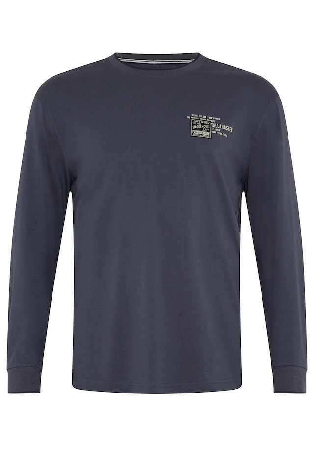 Man's World Plus Rundhalsshirt »auch in Grosse Größen bis Gr. 7XL« Regular Fit, mit langem Arm, bedruckt, für Casualmode