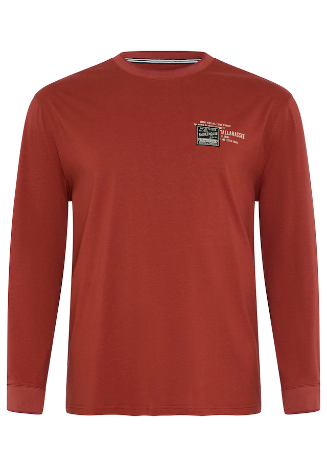 Man's World Plus Rundhalsshirt »auch in Grosse Größen bis Gr. 7XL« Regular Fit, mit langem Arm, bedruckt, für Casualmode