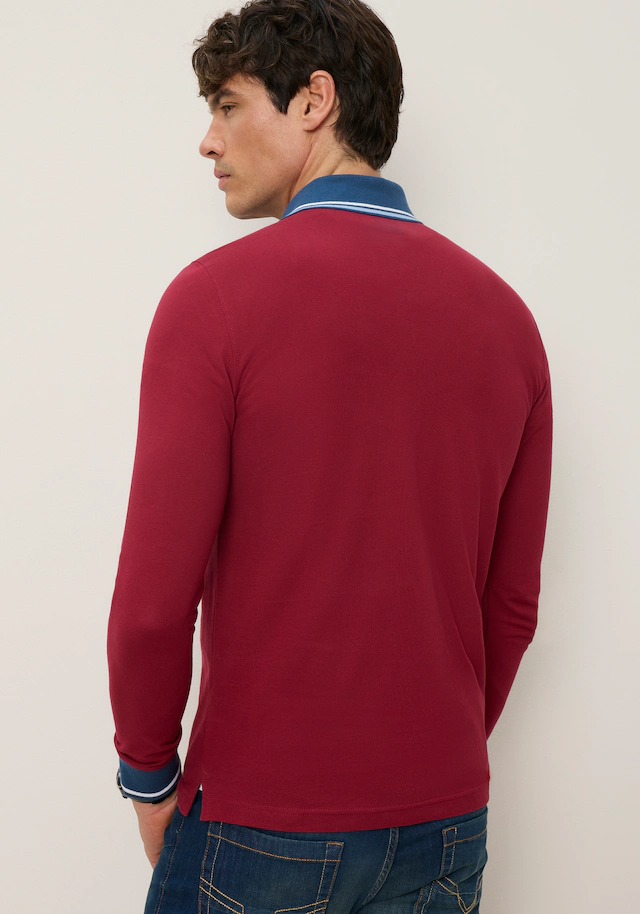 Man's World Poloshirt normale Passform, mit Langarm, klassischer Casual-Look