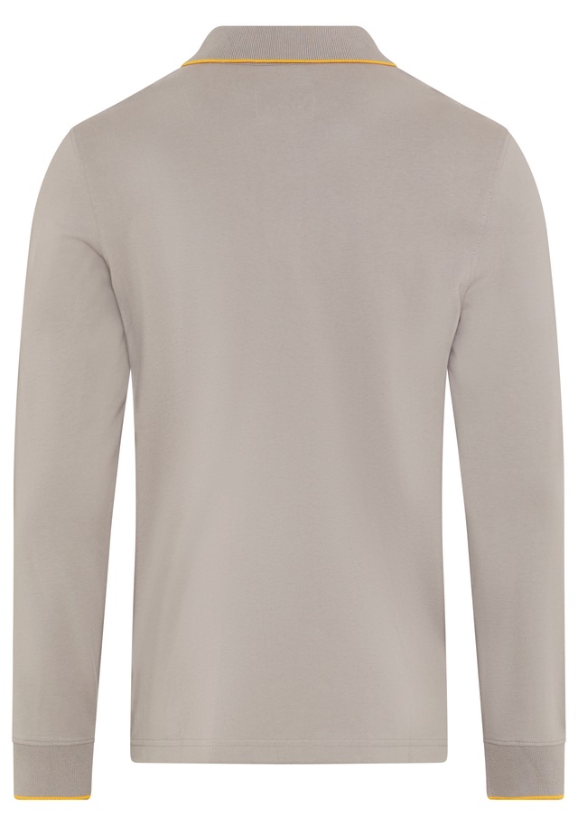 DELMAO Poloshirt Normal geschnittene Passform, mit Langarm