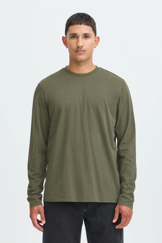 Blend Langarmshirt »BHKONSTANTIN L/S WASH O-NECK« Baumwolle, regular fit