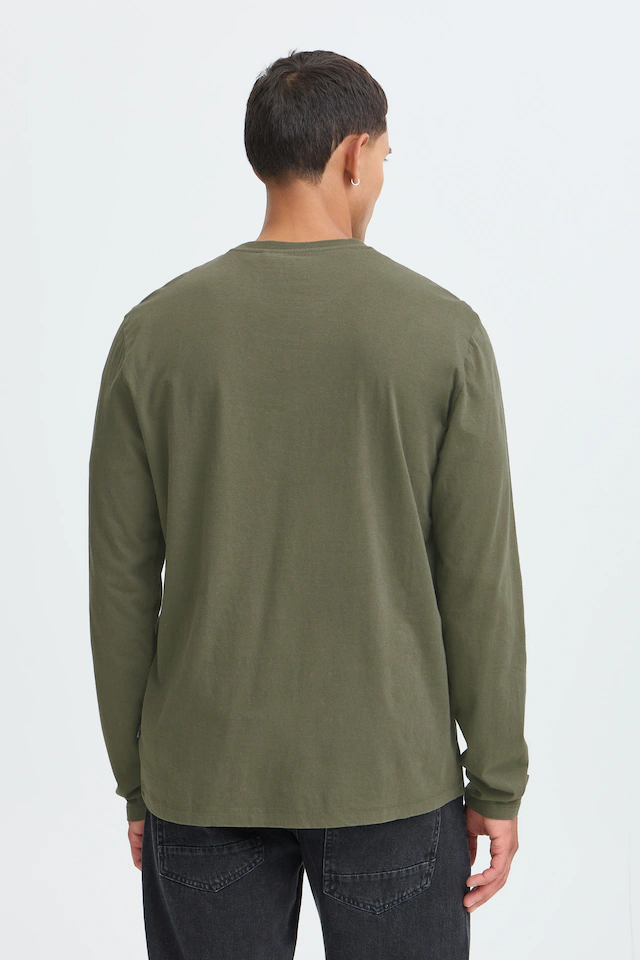 Blend Langarmshirt »BHKONSTANTIN L/S WASH O-NECK« Baumwolle, regular fit