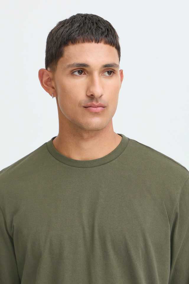 Blend Langarmshirt »BHKONSTANTIN L/S WASH O-NECK« Baumwolle, regular fit