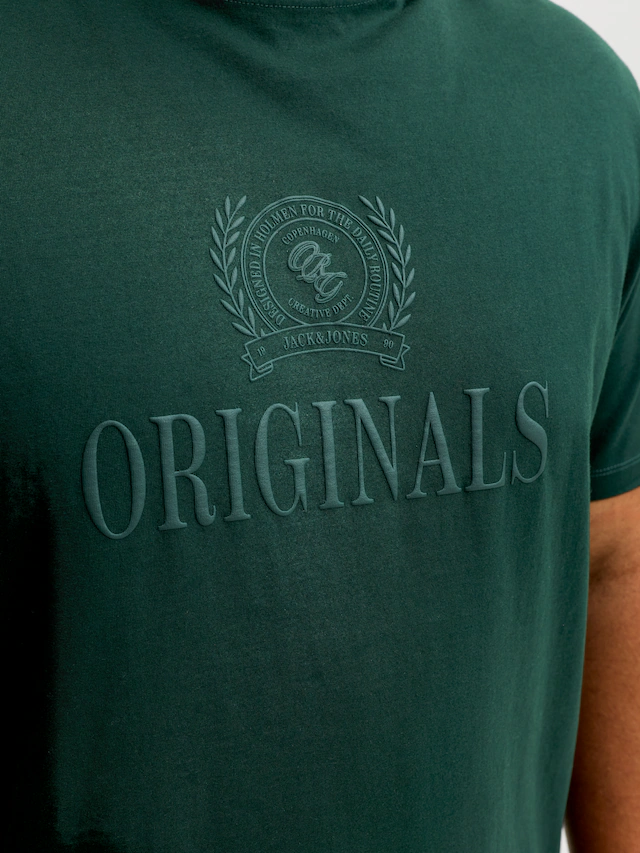 Jack & Jones PlusSize T-Shirt »JORFREDERIKSBERG MONOGRAM TEE SS CN PLS« Baumwolle,
