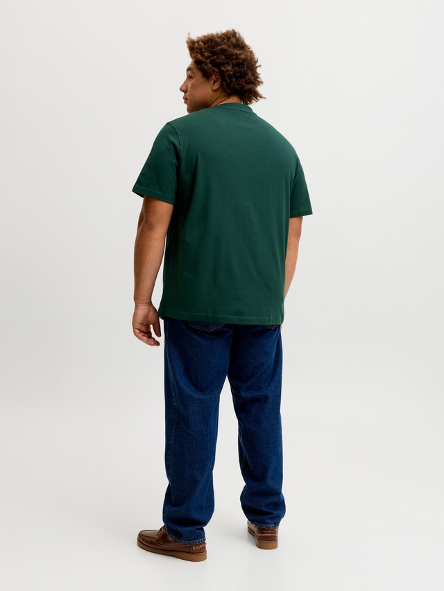 Jack & Jones PlusSize T-Shirt »JORFREDERIKSBERG MONOGRAM TEE SS CN PLS« Baumwolle,