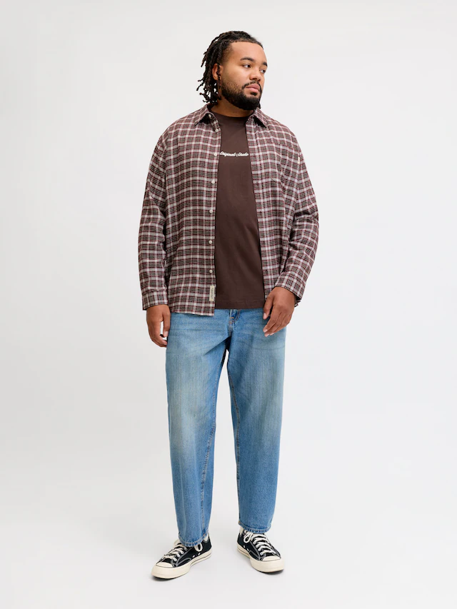 Jack & Jones PlusSize Langarmhemd »JORFREDERIKSBERG FLANNEL SHIRT L/S PLS« Baumwolle, regular fit