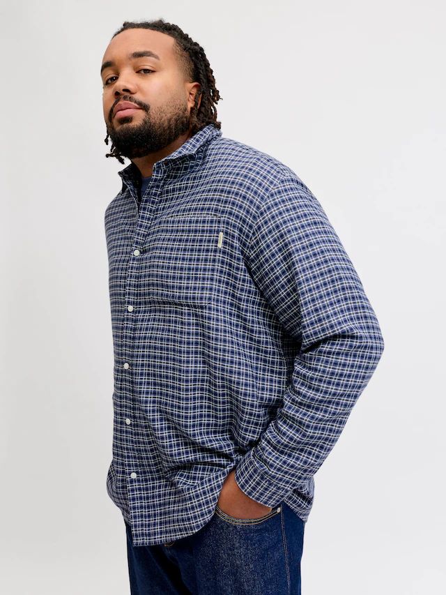 Jack & Jones PlusSize Langarmhemd »JORFREDERIKSBERG FLANNEL SHIRT L/S PLS« Baumwolle, regular fit