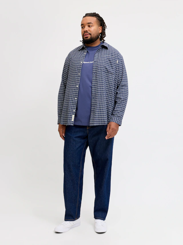 Jack & Jones PlusSize Langarmhemd »JORFREDERIKSBERG FLANNEL SHIRT L/S PLS« Baumwolle, regular fit