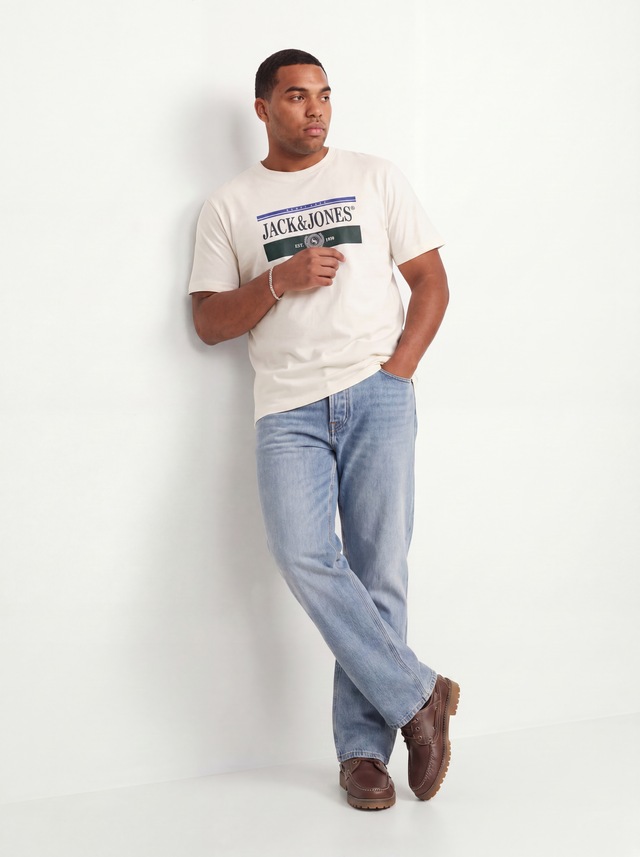 Jack & Jones PlusSize T-Shirt »JORFREDERIKSBERG GRAPHIC BOX TEE SS PLS« Baumwolle, regular fit