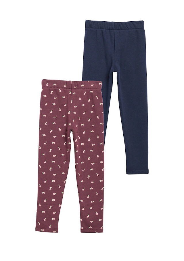 s.Oliver Junior Thermoleggings Weiche Fleece-Qualität im Materialmix / für Girls / 2er Pack