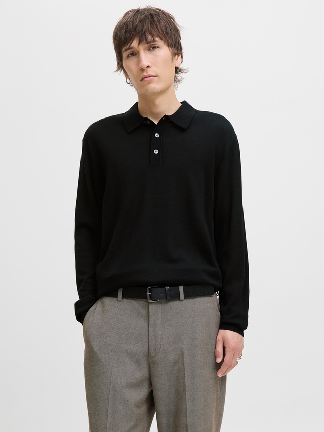 Jack & Jones Polokragenpullover »JPRBLAMERINO KNIT POLO« Wolle, regular fit