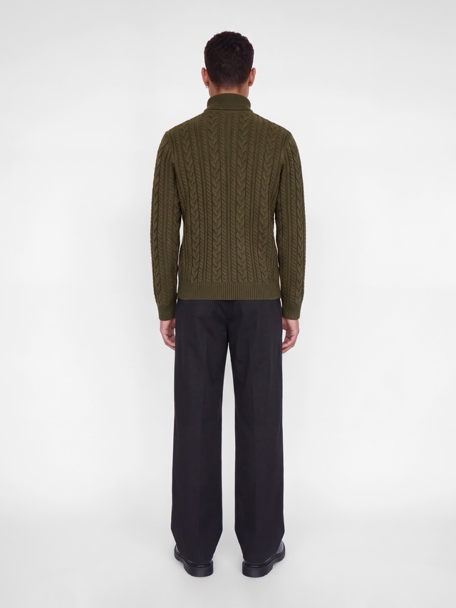 Jack & Jones Rollkragenpullover »JPRBLUCALLUM CABLE KNIT ROLL NECK« Materialmix, regular fit