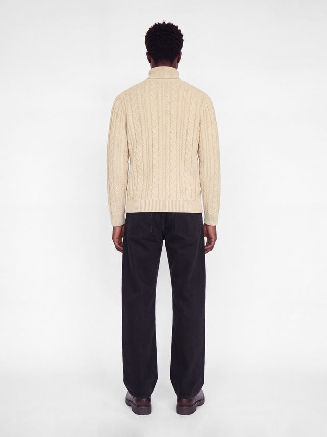 Jack & Jones Rollkragenpullover »JPRBLUCALLUM CABLE KNIT ROLL NECK« Materialmix, regular fit