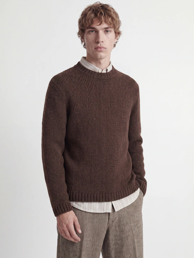 Jack & Jones Rundhalspullover »JORSALAMANCO KNIT CREW NECK« Materialmix, regular fit