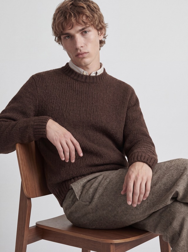 Jack & Jones Rundhalspullover »JORSALAMANCO KNIT CREW NECK« Materialmix, regular fit